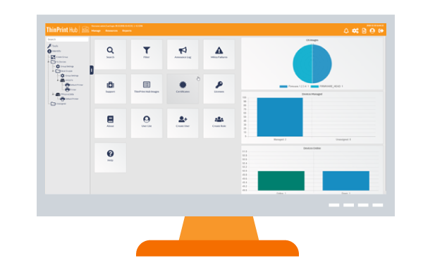 Zentrale Verwaltung der ThinPrint Hubs