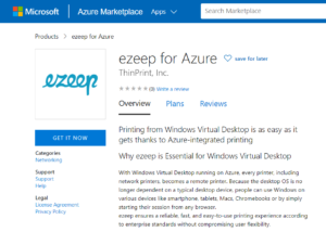 Решение по печати для Windows 10 Multi-Session Desktops, размещенных в Azure