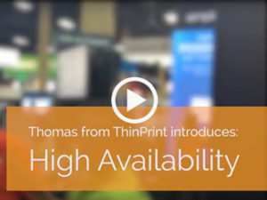 In this video Thomas from ThinPrint introduces to you High Availability which comes with the new ThinPrint 11.
