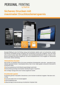Personal Printing Produktbroschüre